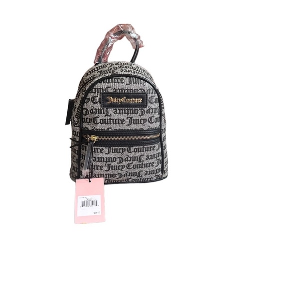 NWT Juicy Couture Black Goth Mini Backpack with Adjustable Faux‎ Leather Straps main image 5